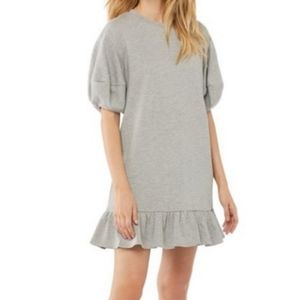 Scoop balloon sleeve dress